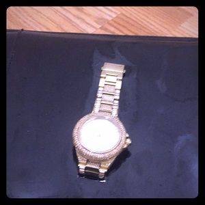 Bedazzled authentic Micharl Kors gold watch